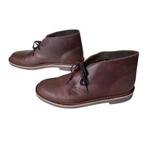 Clarks, Mens Bushacre2, Dark Brown Leather Chukka Boots, 10 M